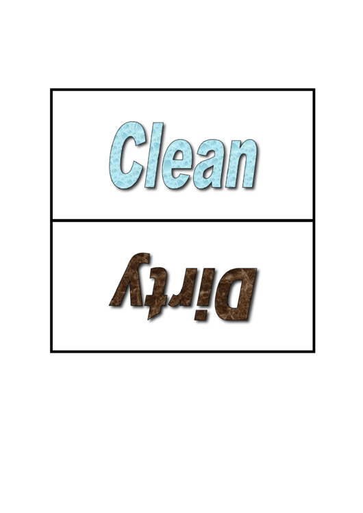 Dishwasher Clean Dirty Sign Printable pdf