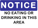 Notice No Eating Drinking