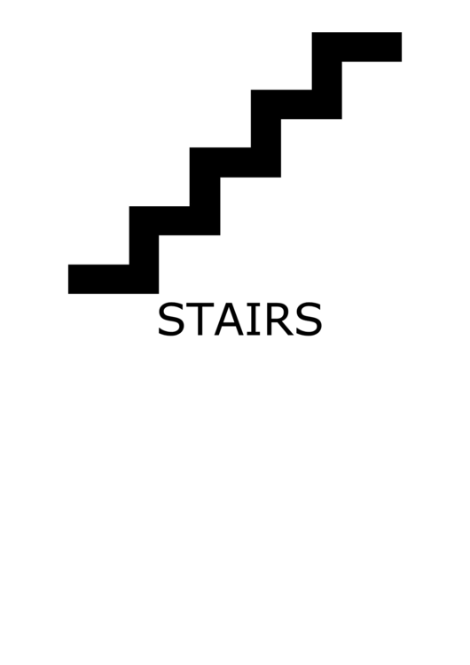 Stairs With Caption Sign Printable pdf