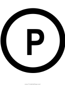 Parking Circle Sign