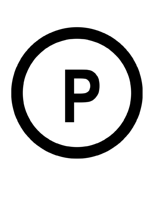 Parking Circle Sign Printable pdf