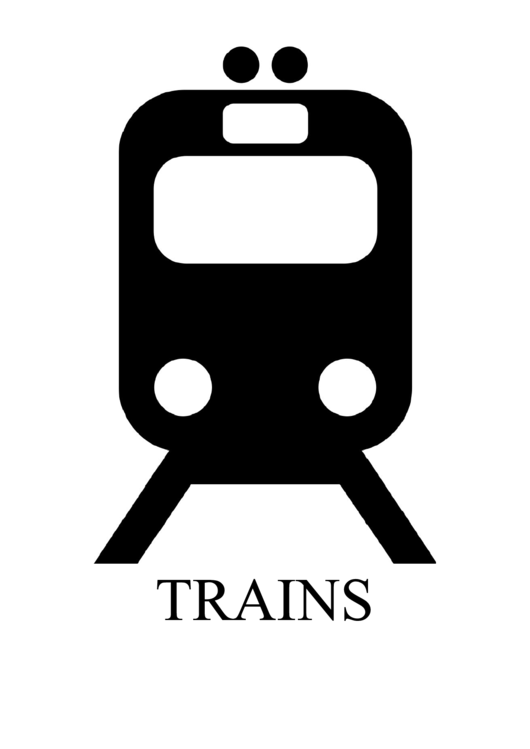 Trains With Caption Sign Printable pdf