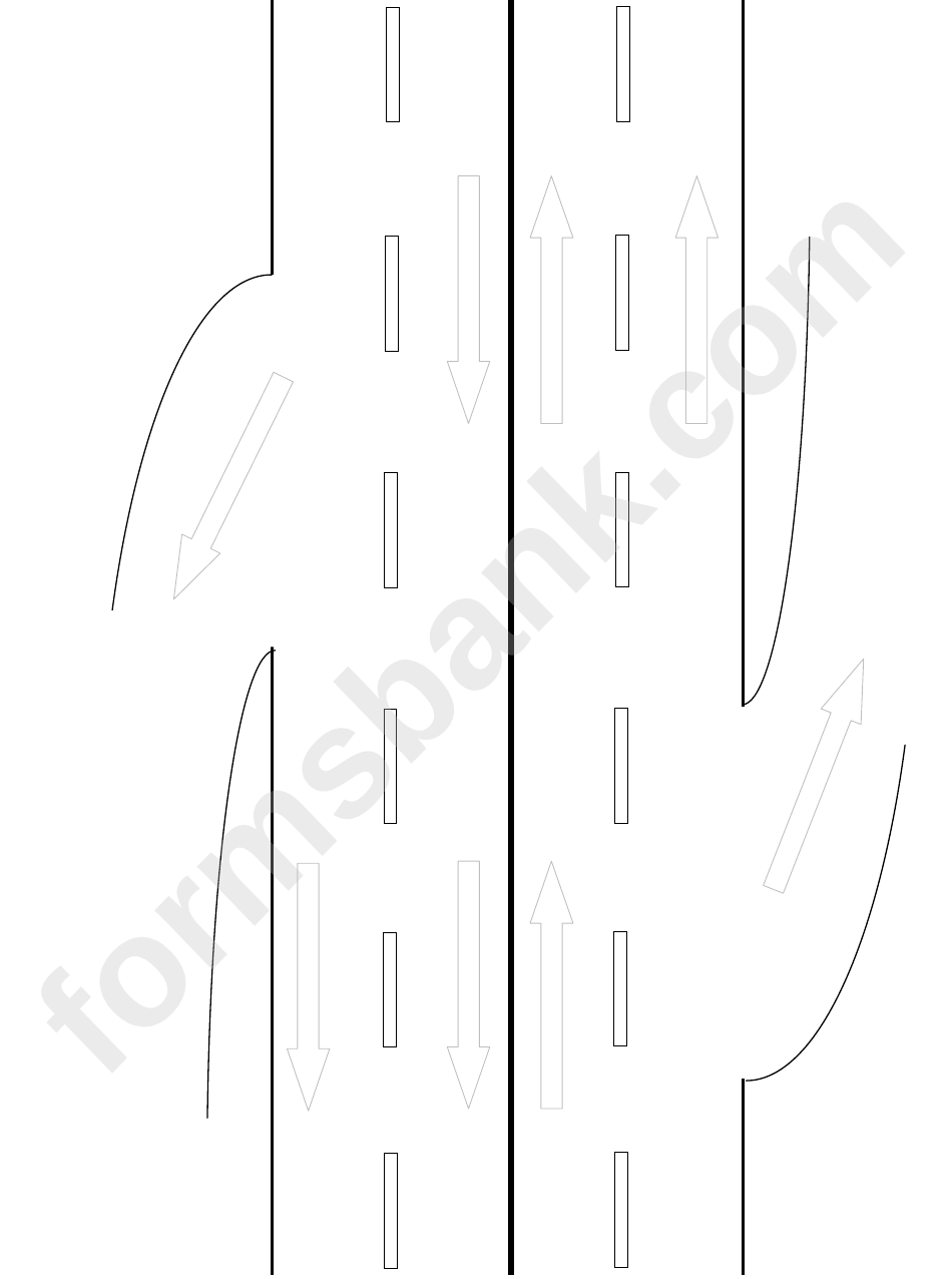 Roadmap Template For Accident Sketch Two-Lane Highway Exit