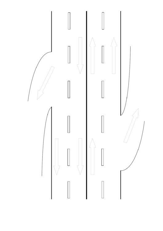 Roadmap Template For Accident Sketch Two-Lane Highway Exit Printable pdf