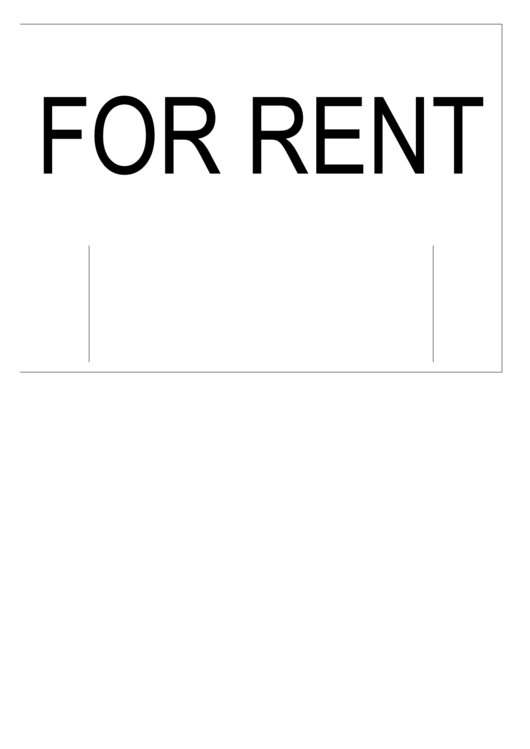 Fillable For Rent Sign Printable pdf