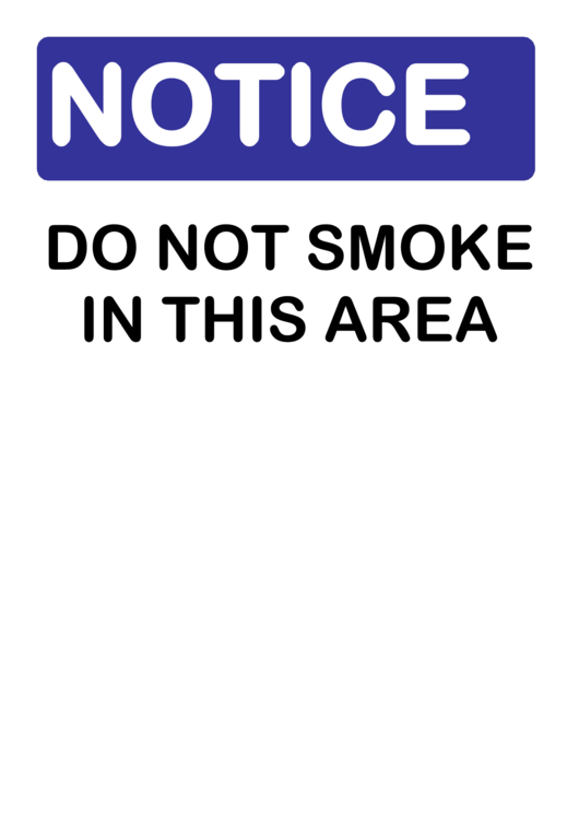 Do Not Smoke Here Warning Sign Template Printable pdf