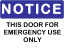 Emergency Use Only Warning Sign Template