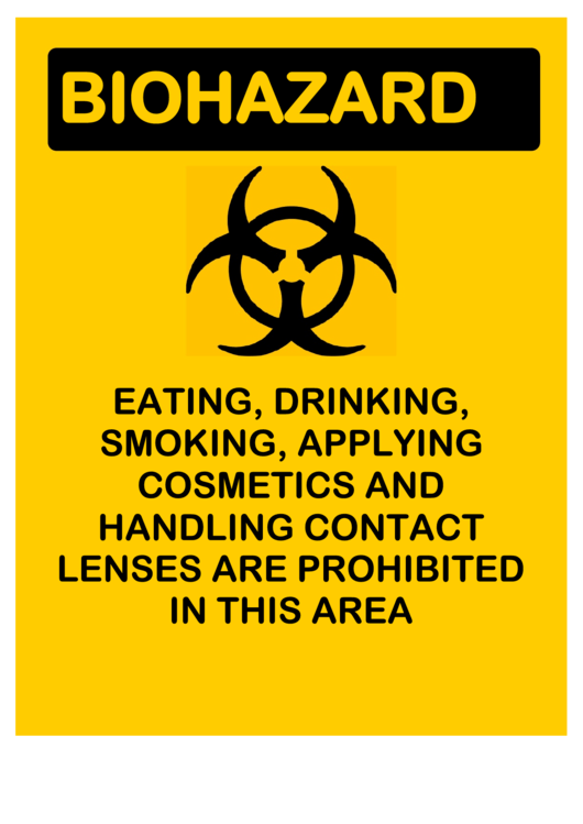 Warning Sign Template - Biohazard Printable pdf