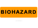 Biohazard Small Warning Sign Template
