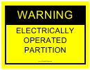 Electrically Operated Partition