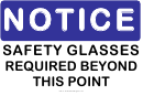 Safety Glasses Required Warning Sign Template