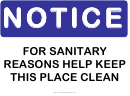 Sanitary Notice Warning Sign Template