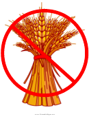 No Wheat Warning Sign Template