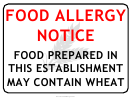 Wheat Warning Sign Template