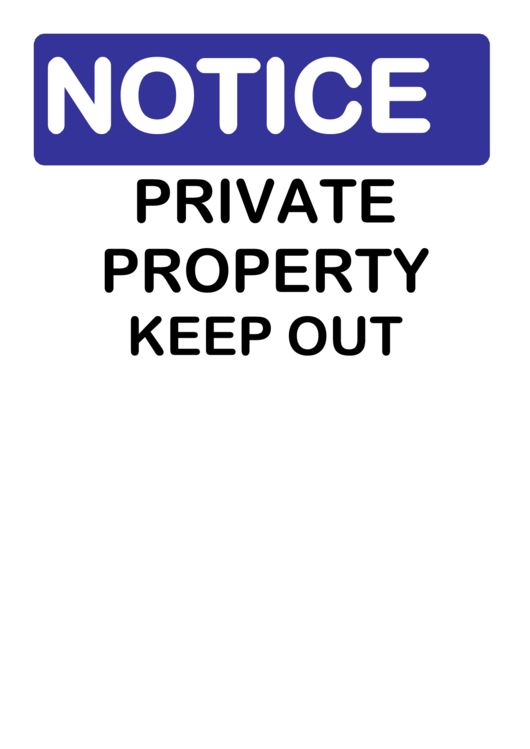 Private Property Keep Out Printable pdf