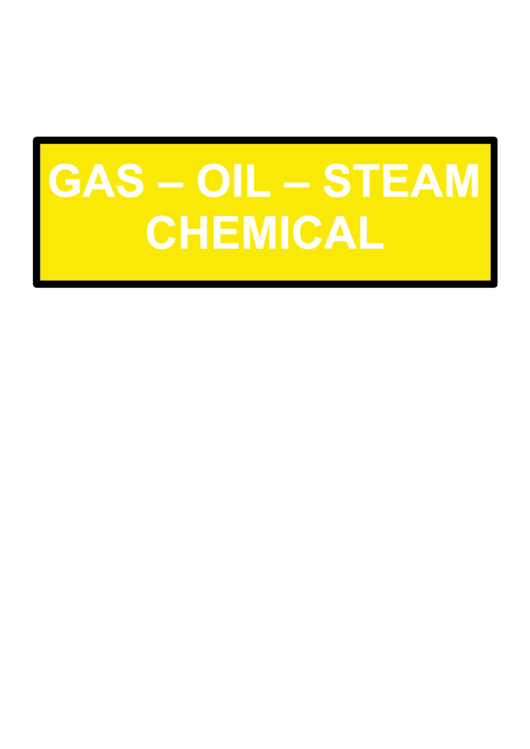 Gas Oil Steam Warning Sign Template Printable pdf