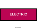 Electric Warning Sign Template