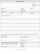 Blank Proposal Form