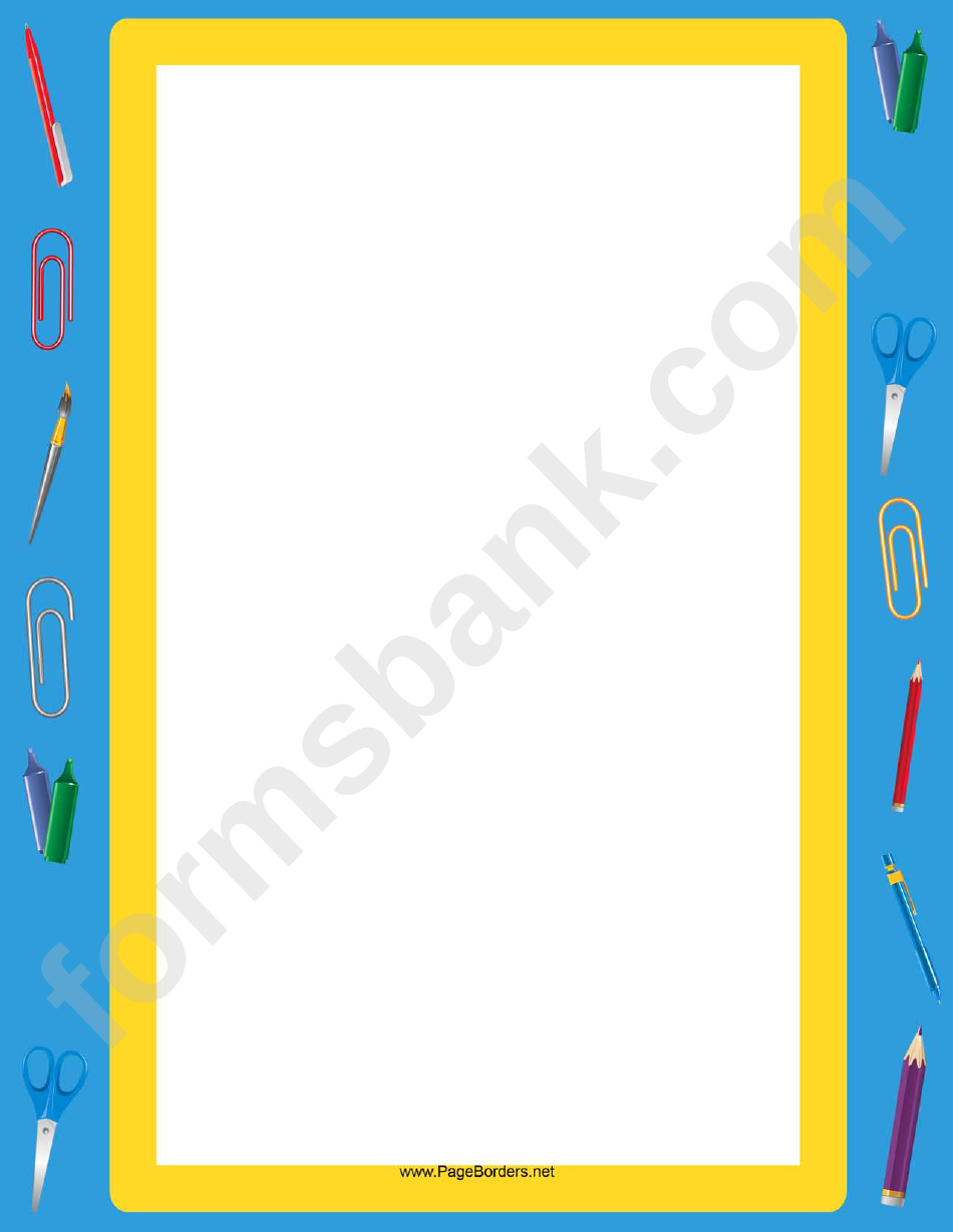 Stationery Page Border Templates