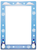 Frost Penguin Page Border Templates