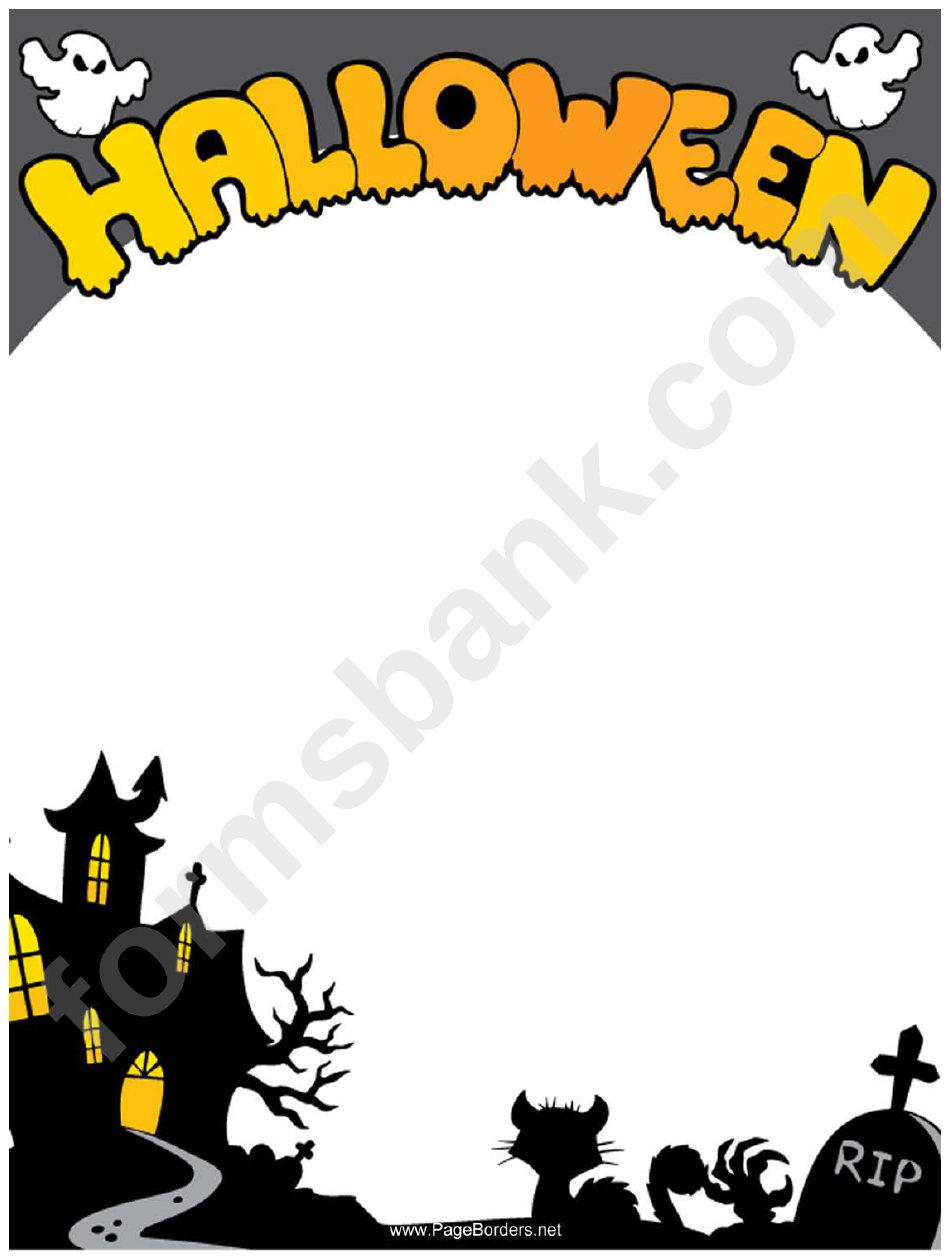 Halloween Page Border Templates