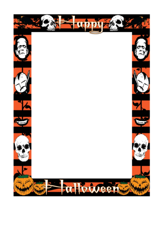 Happy Halloween Page Border Templates Printable pdf