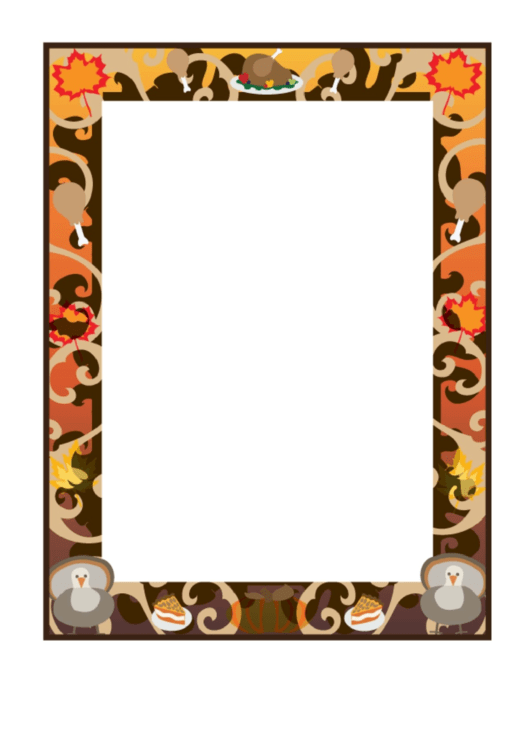 Thanksgiving Page Border Template