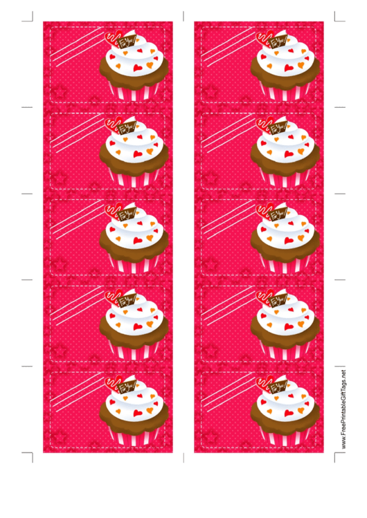 Cupcake Gift Tag Printable pdf