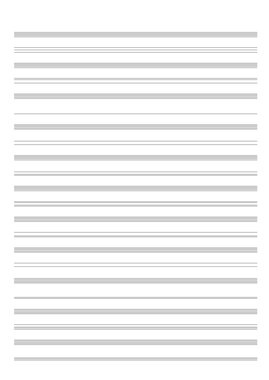 22-Stave With No Clef To One Page (A3) Blank Sheet Music Printable pdf