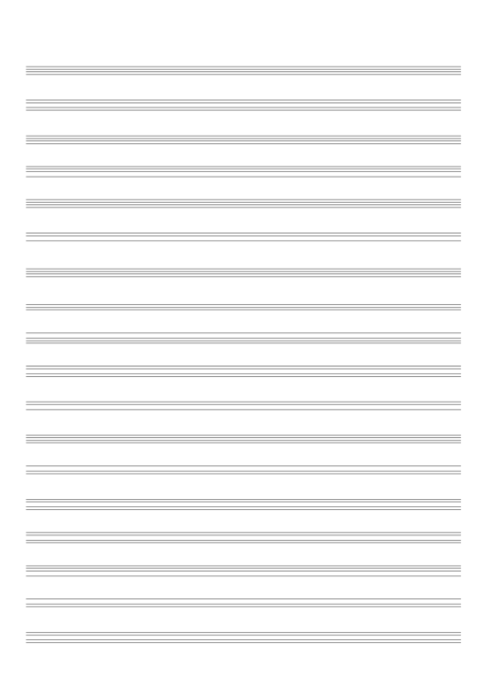 18-Stave With No Clef To One Page (A3) Blank Sheet Music Printable pdf