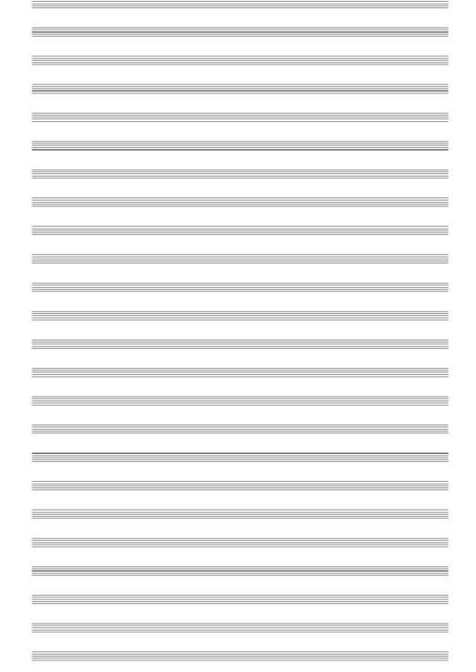 25-Stave With No Clef To One Page (Us Legal - 8.5" X 14" Portrait) Blank Sheet Music Printable pdf