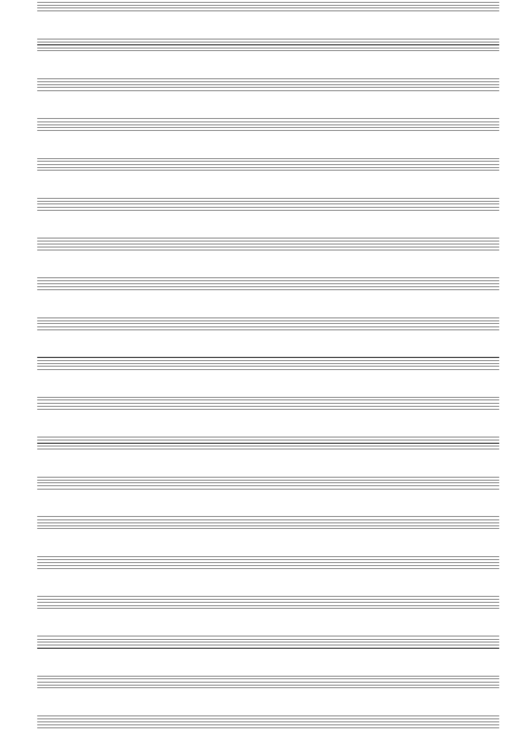 20-Stave With No Clef To One Page (Us Legal - 8.5" X 14" Portrait) Blank Sheet Music Printable pdf