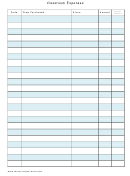 Classroom Expenses Sheet Printable pdf