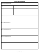 Blank 5 Paragraph Essay Outline Template Printable pdf