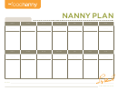 Nanny Plan Template