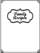 Family Recipes Binder Cover Template Printable pdf