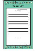 Ta-Dah List Template Printable pdf