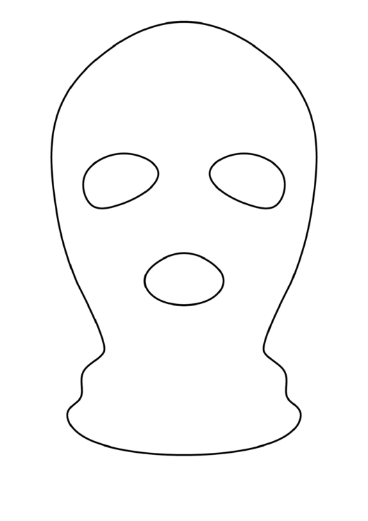 Robber Mask Template Printable pdf