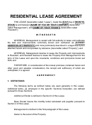Sample Residential Lease Agreement Template