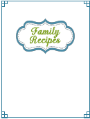 Family Recipes Binder Cover Template