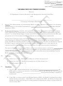 In-Kind Helium Memorandum Of Understanding Template - Us Department Of Interior, Bureau Of Land Management, Amarillo Field Office Printable pdf