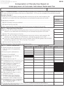 Form Dr 0204 - Computation Of Penalty Due Based On Underpayment Of Colorado Individual Estimated Tax - 2012