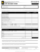 Low Income Form - Office Of Student Financial Assistance - 2018-2019