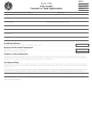 Form Tsa - Film Credit Transfer Or Sale Application - 2013
