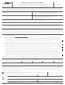 Form 4506-T - Request For Transcript Of Tax Return Printable pdf