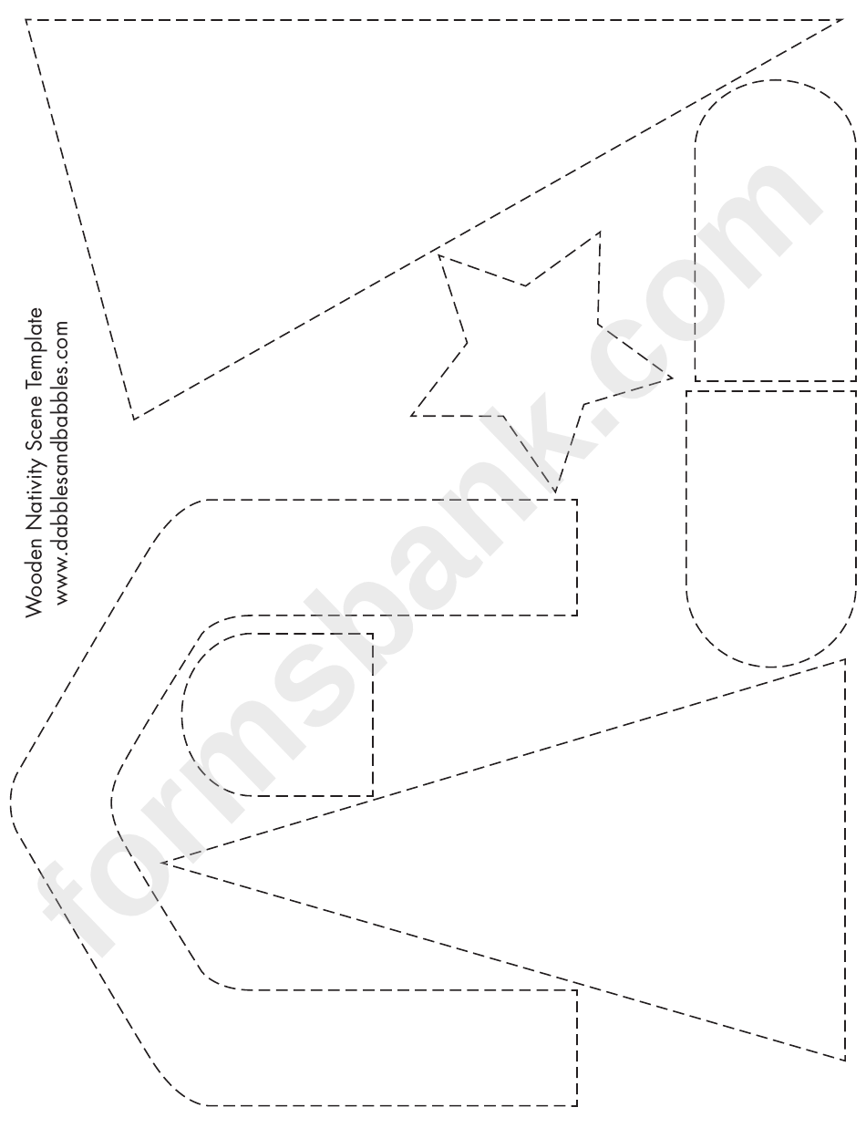 Nativity Scene Template printable pdf download