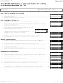 Form 4946 - Michigan Schedule Of Corporate Income Tax Liability For A Michigan Business Tax Filer - 2012