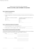 Form 417a - Notice Of Appeal And Statement Of Election Printable pdf