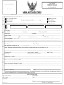 Thai Visa Application Form - Royal Thai Embassy, Washington Dc Printable pdf