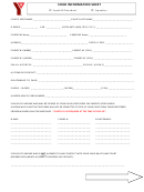 Fillable Child Information Sheet - Ymca Printable pdf